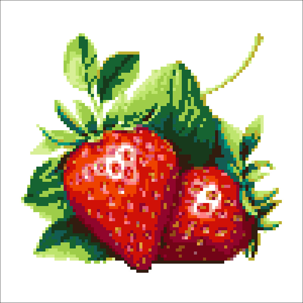 Garden Strawberries - Mini Bead Embroidery Kit