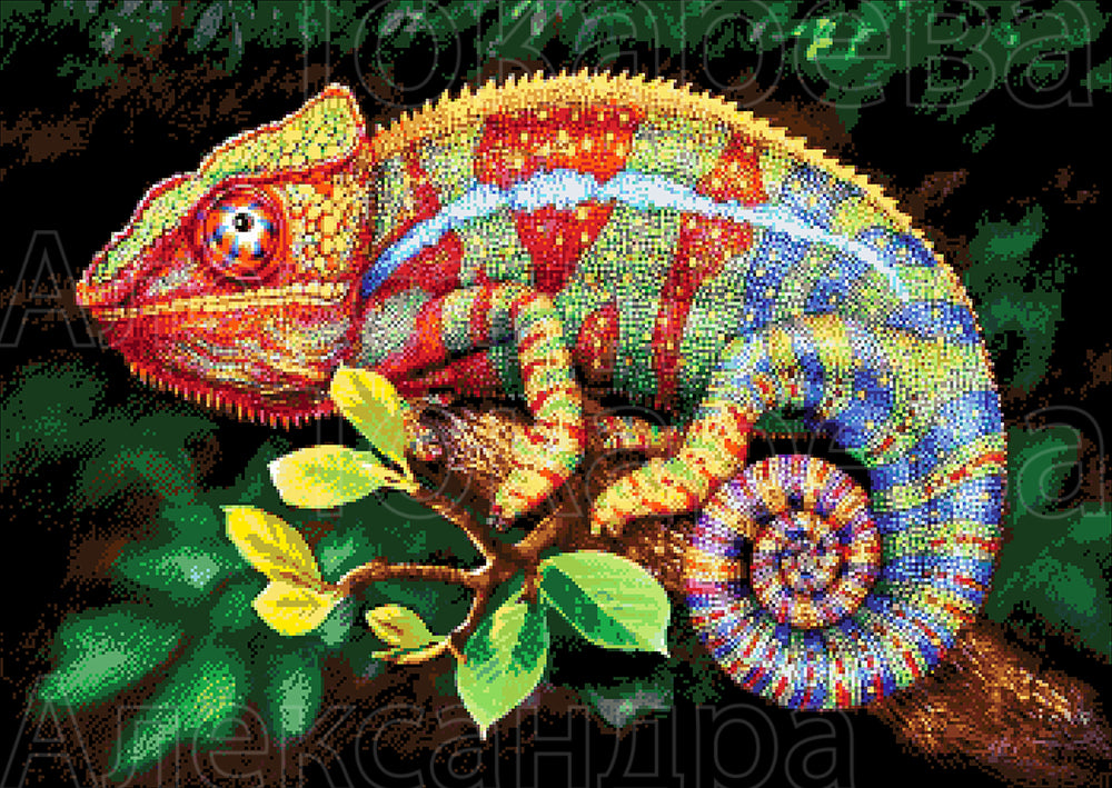 Chameleon - Bead Embroidery Kit