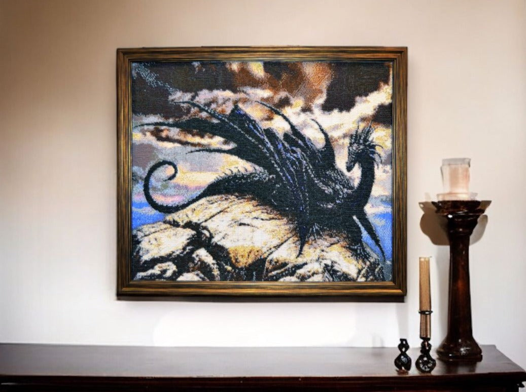 Black Dragon - Bead Embroidery Kit