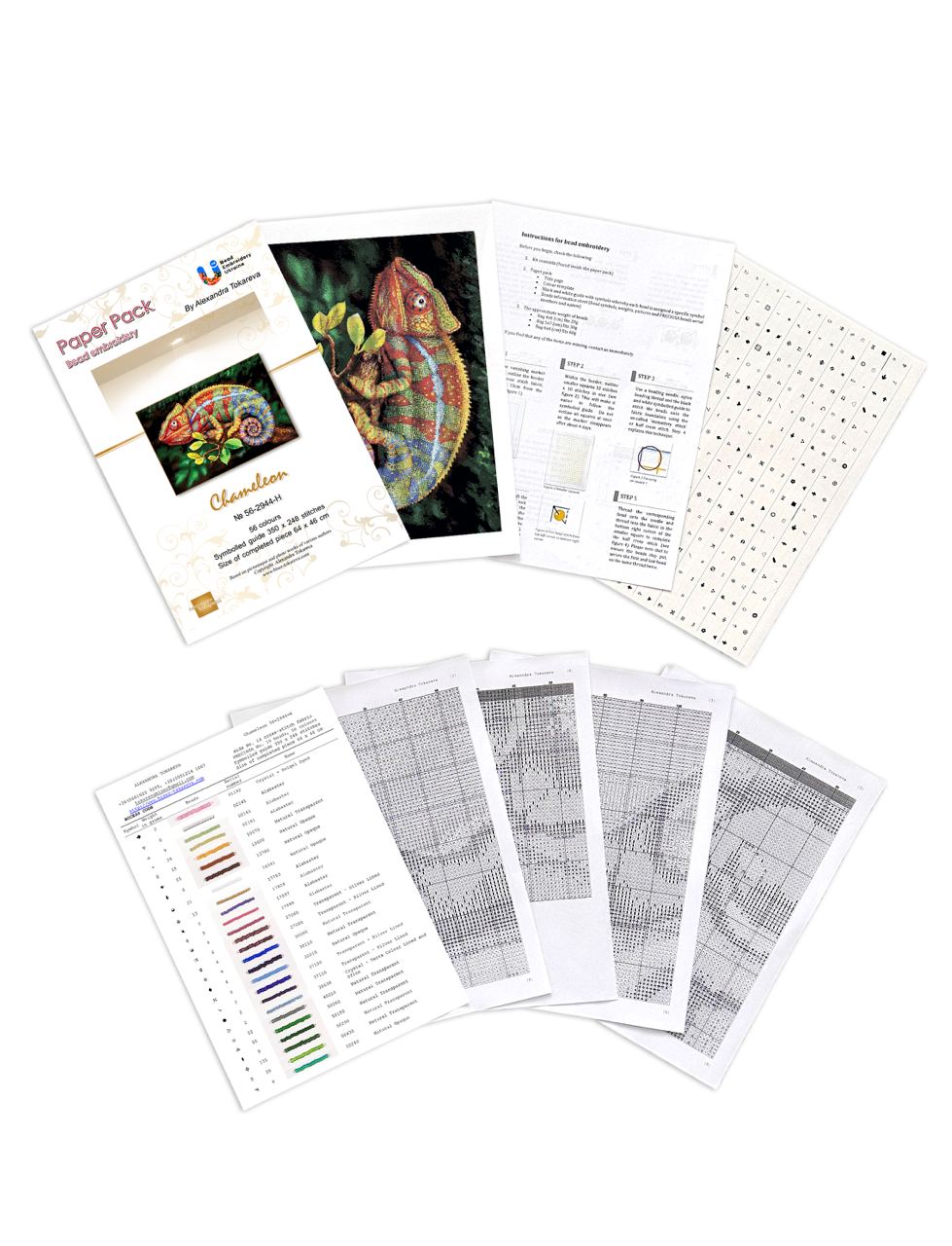Chameleon - Bead Embroidery Kit