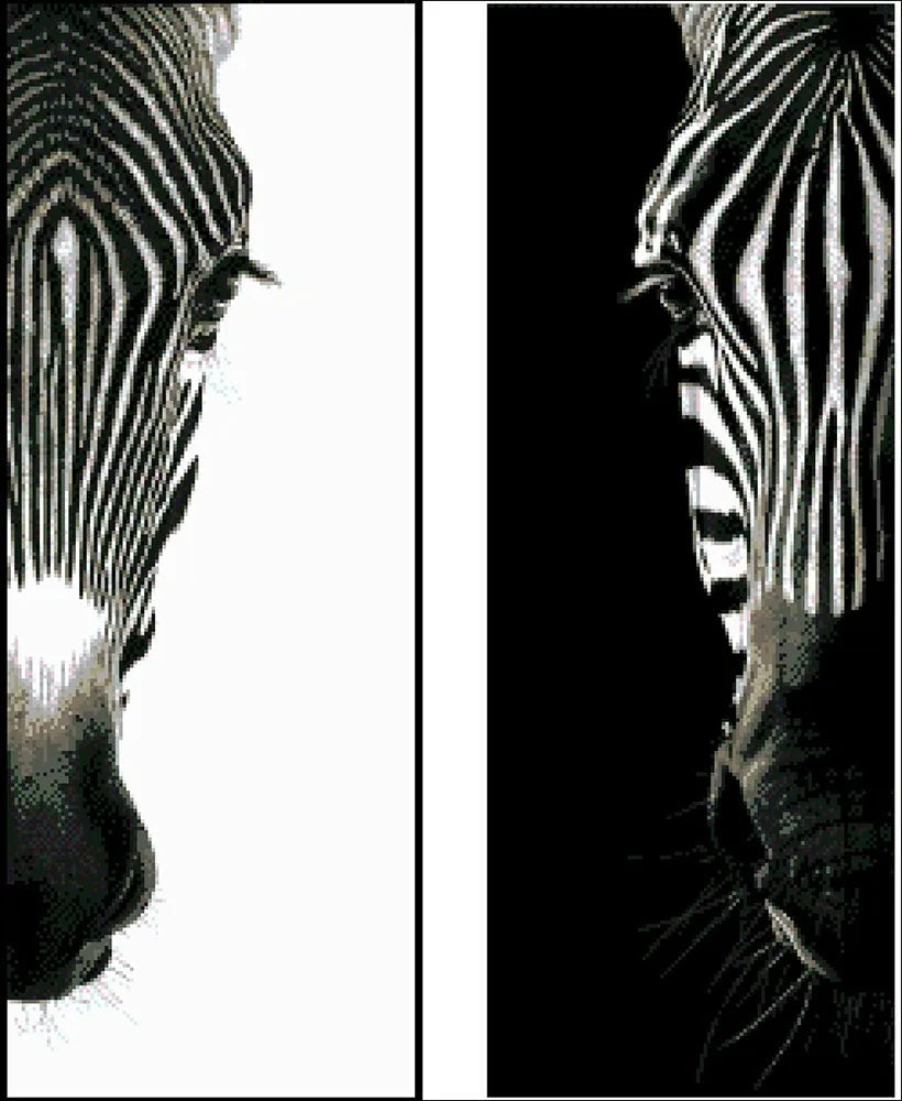 Diptych Zebras - Bead Embroidery Kit