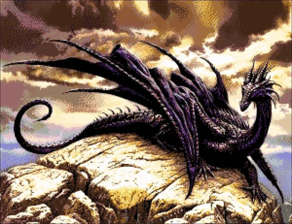 Black Dragon - Bead Embroidery Kit
