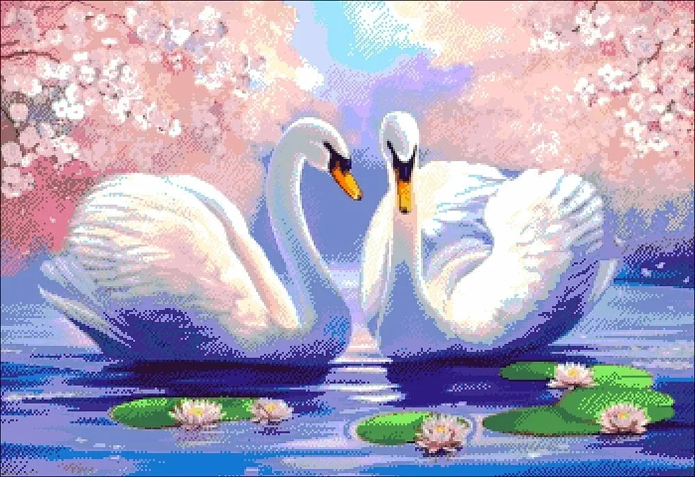 A Pair of Swans - Bead Embroidery Kit