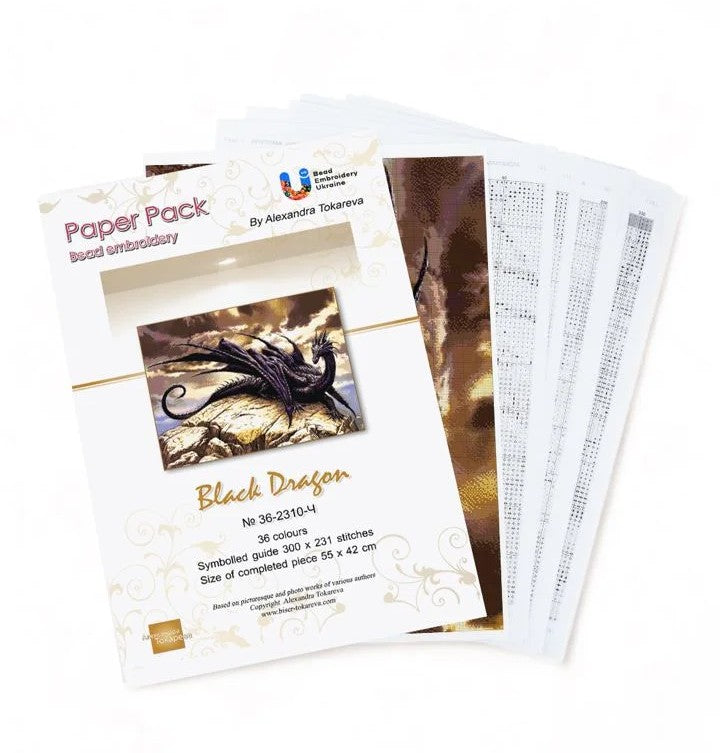 Black Dragon - Bead Embroidery Kit
