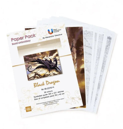 Black Dragon - Bead Embroidery Kit