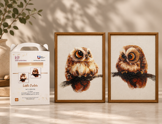 Little Owlets - Bead Embroidery Kit