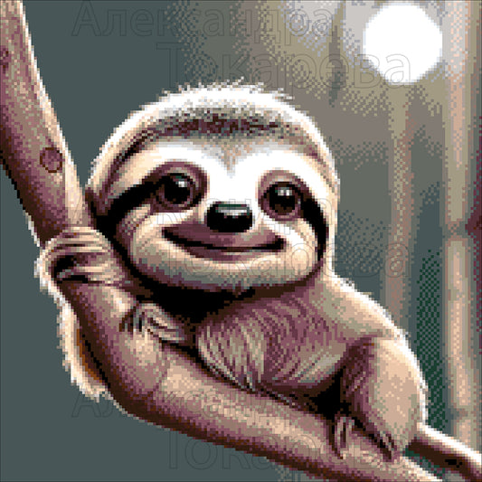 Baby Sloth - Bead Embroidery Kit