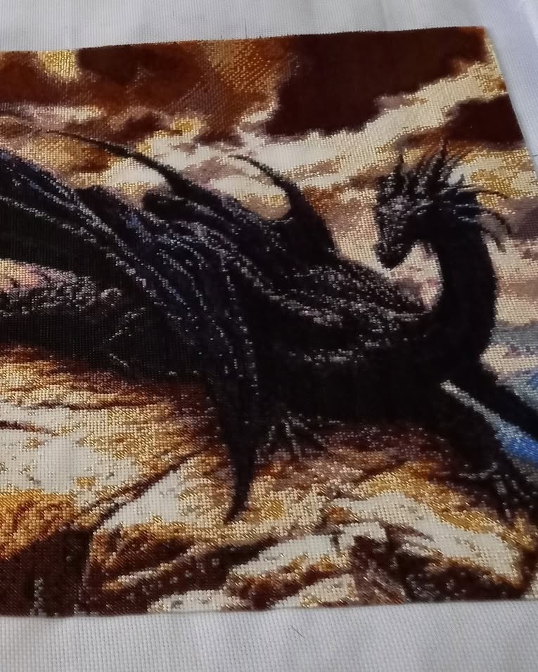 Black Dragon - Bead Embroidery Kit