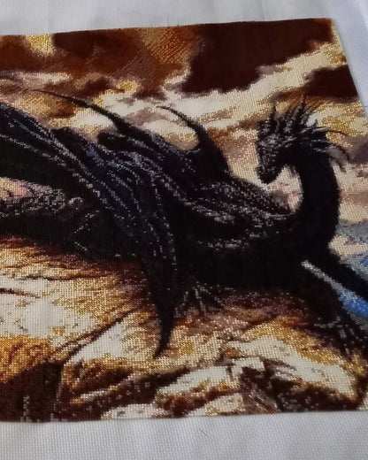 Black Dragon - Bead Embroidery Kit