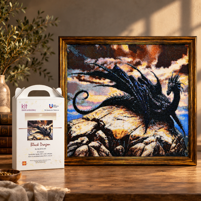 Black Dragon - Bead Embroidery Kit