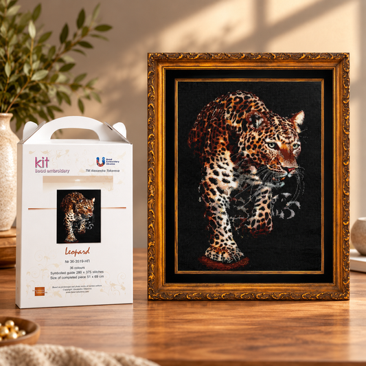 Leopard - Bead Embroidery Kit