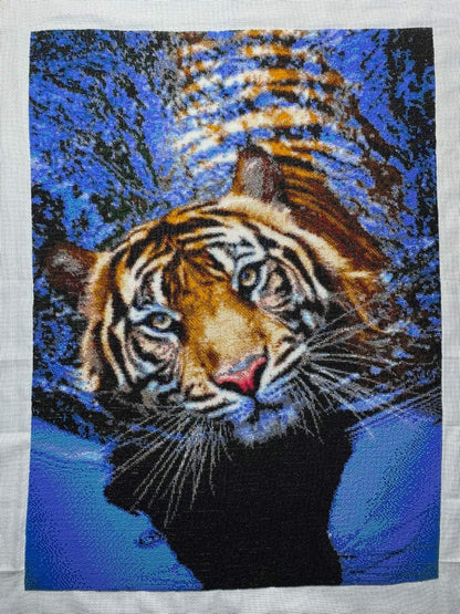 Bathing Tiger - Bead Embroidery Kit