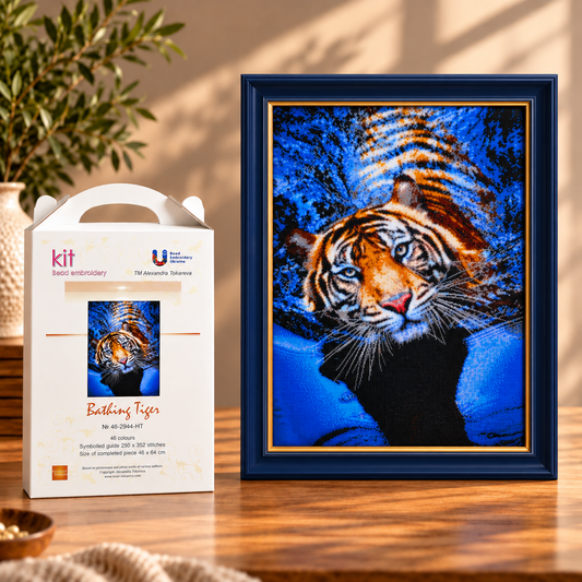 Bathing Tiger - Bead Embroidery Kit