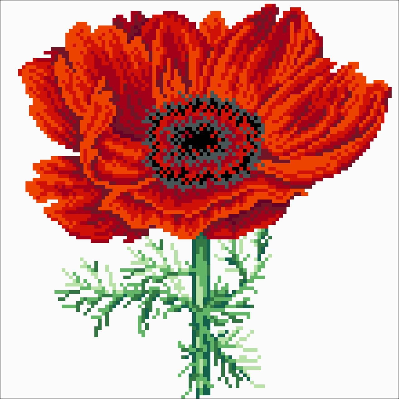 The Poppy - Mini Bead Embroidery Kit