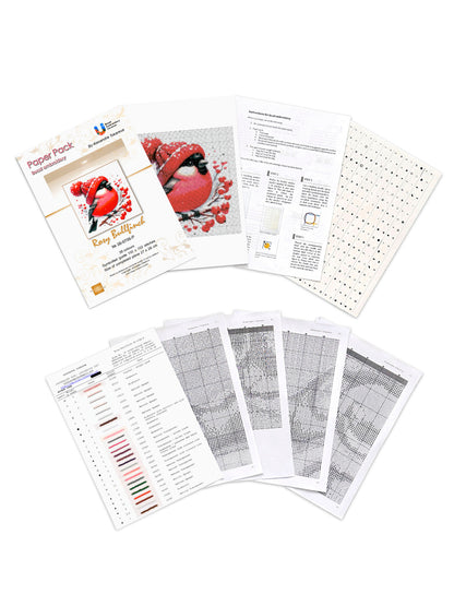 Rosy Bullfinch - Bead Embroidery Kit