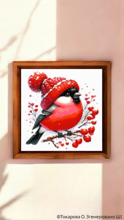 Rosy Bullfinch - Bead Embroidery Kit