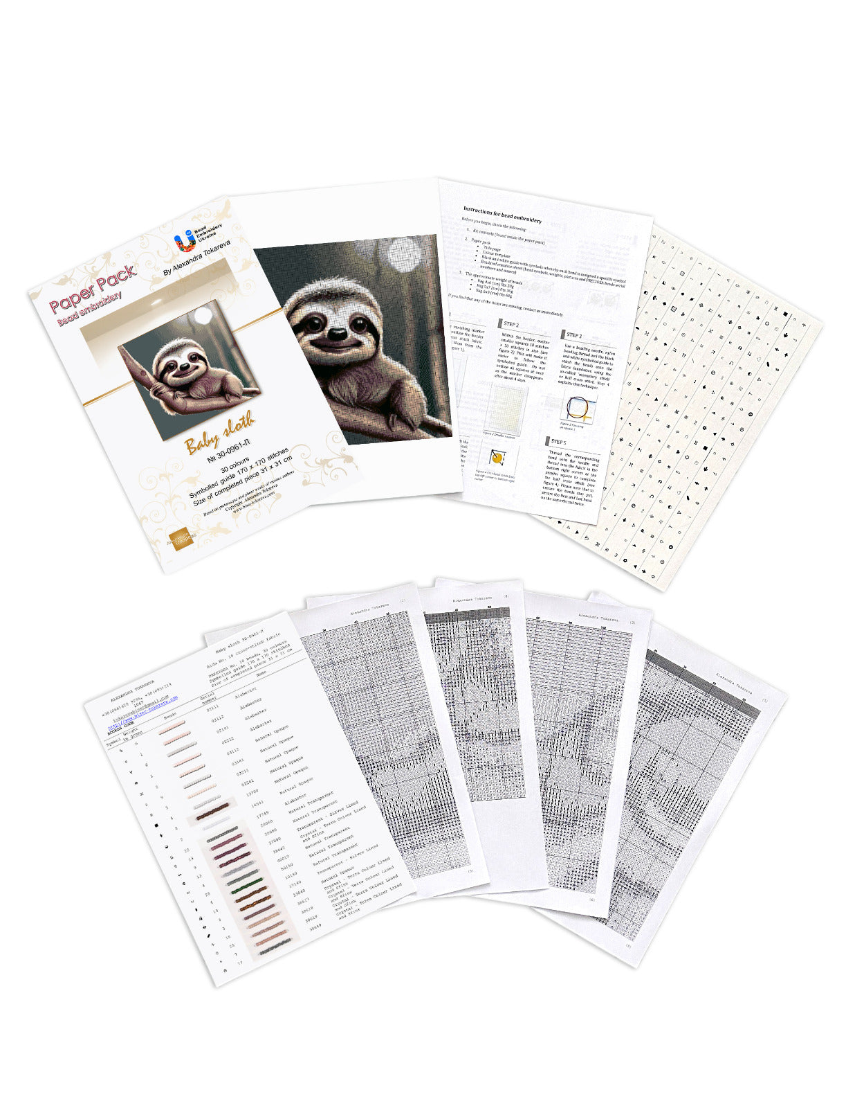 Baby Sloth - Bead Embroidery Kit