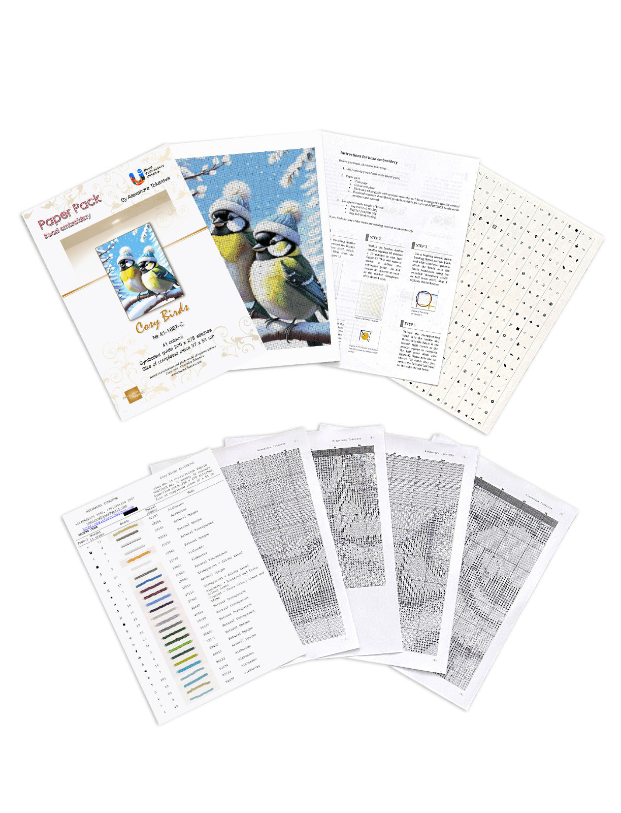 Cosy Birds - Bead Embroidery Kit