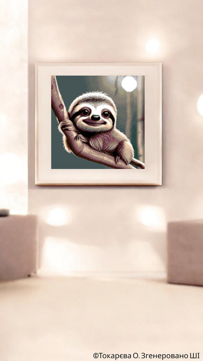 Baby Sloth - Bead Embroidery Kit