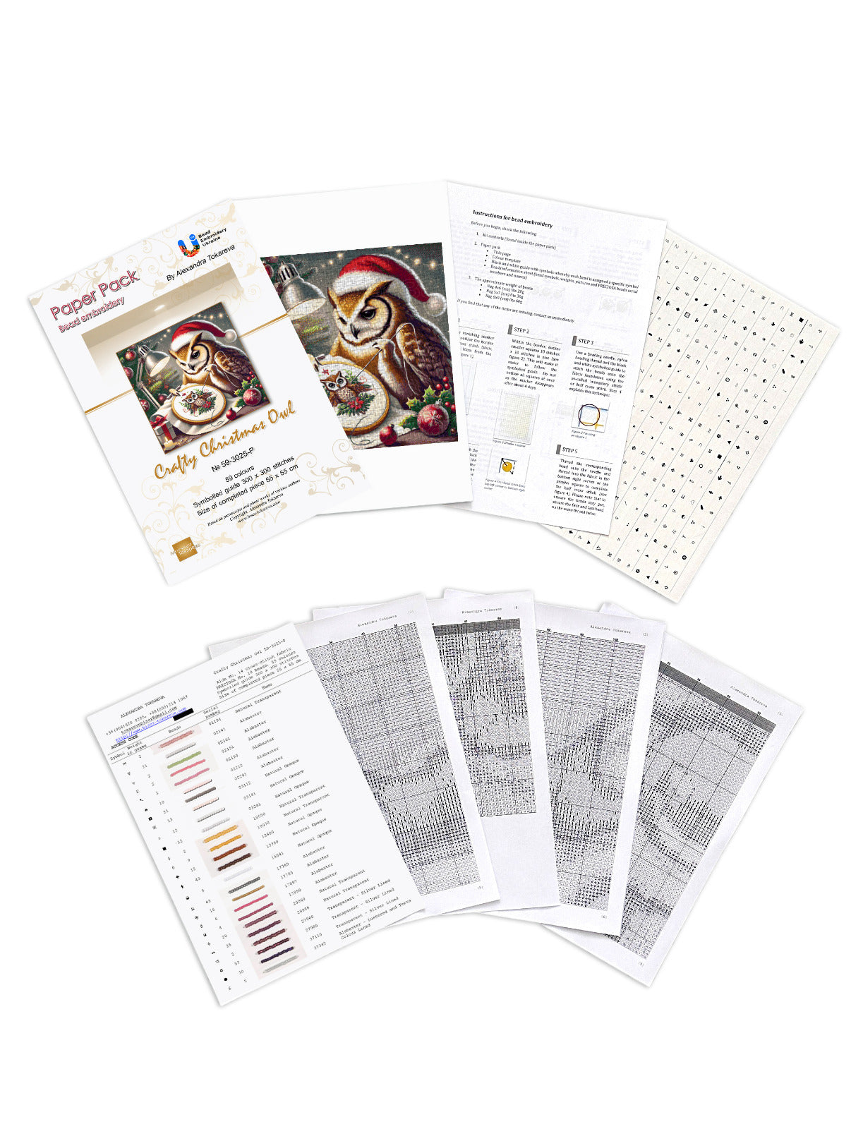 Crafty Chrsitmas Owl - Bead Embroidery Kit