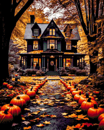 Pumpkin Avenue - Bead Embroidery Kit