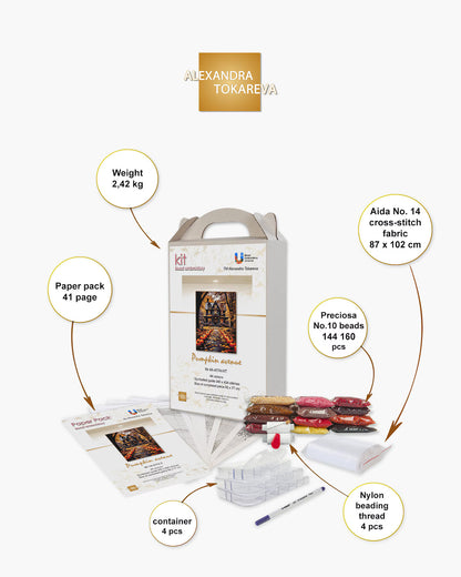 Pumpkin Avenue - Bead Embroidery Kit