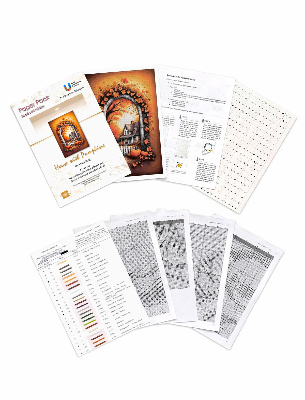 House with Pumpkins - Bead Embroidery Kit