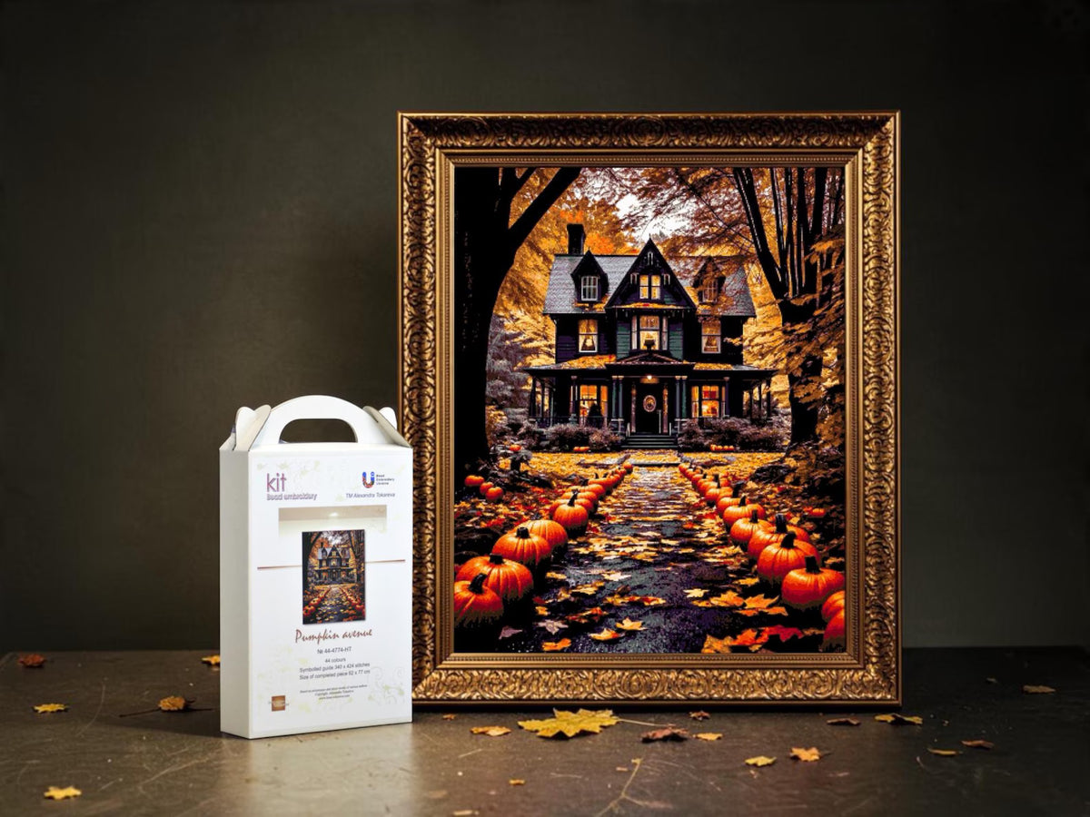 Pumpkin Avenue - Bead Embroidery Kit