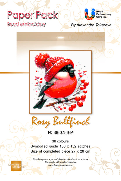 Rosy Bullfinch - Bead Embroidery Kit