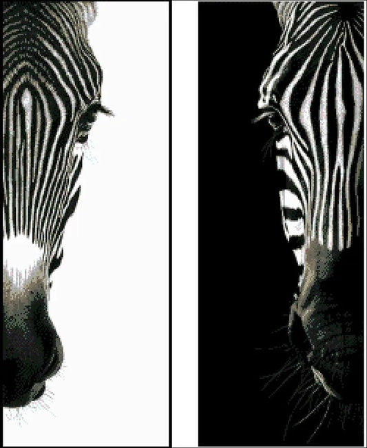 Diptych Zebras - Bead Embroidery Kit