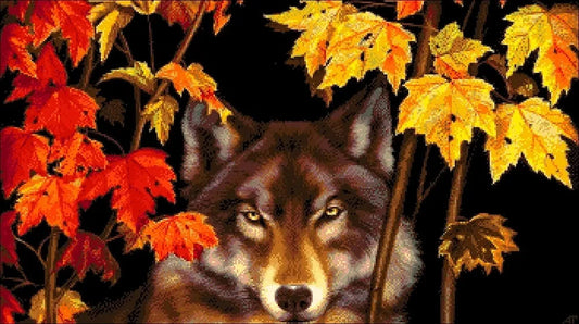 Wolf in the Forest - Bead Embroidery Kit