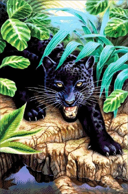 Hunting Panther - Bead Embroidery Kit