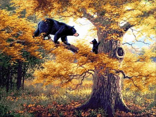 Bears on a Tree - Bead Embroidery Kit