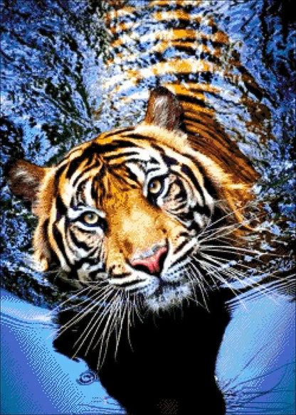 Bathing Tiger - Bead Embroidery Kit
